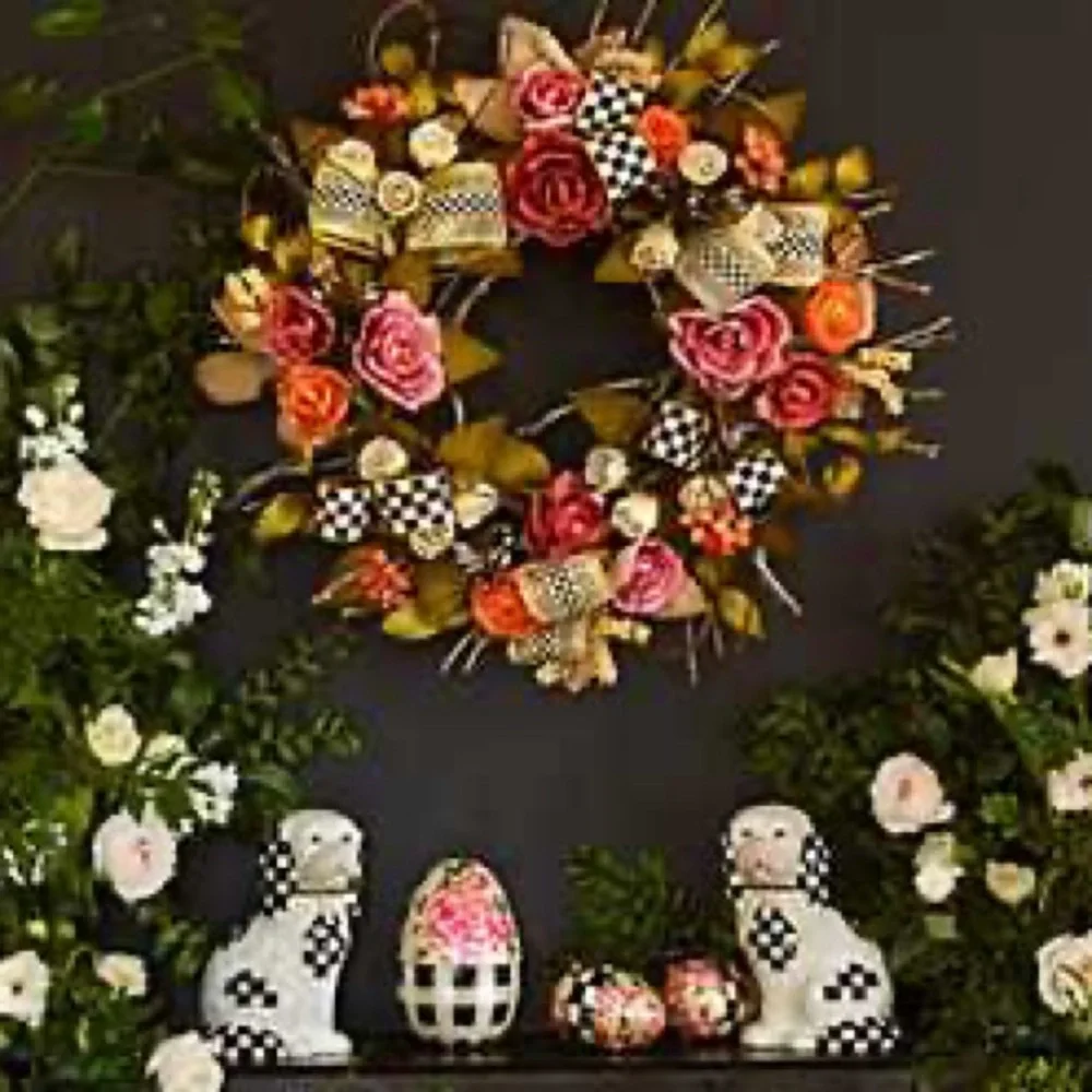 Mackenzie-Childs Rosy Posy Capiz Egg - Picture 5 of 7
